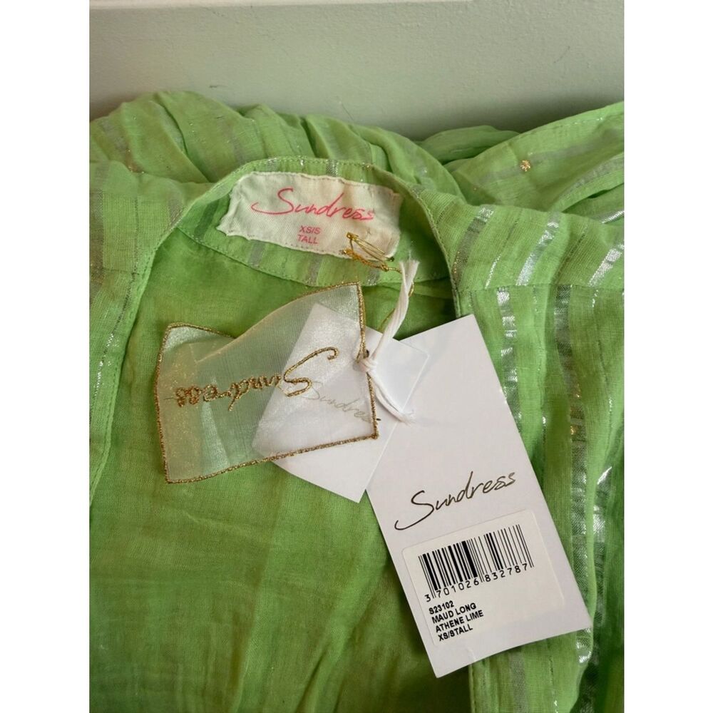Sundress MAUD LONG DRESS ATHENE LIME NWT Size XS/S Tall - Picture 5 of 16